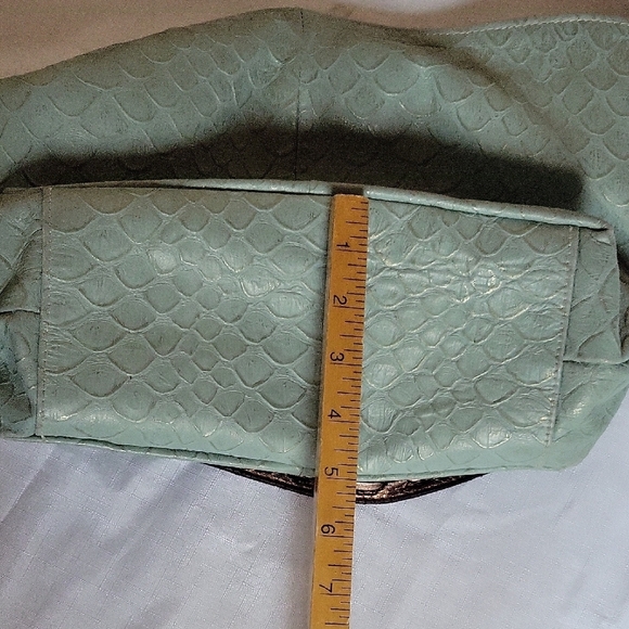 CECCONI PIERO Italy Leather Green Hand Bag Purse - Picture 11 of 13